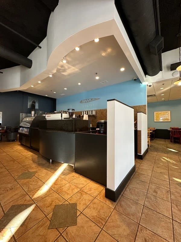 The espresso bar at Loons Coffee
